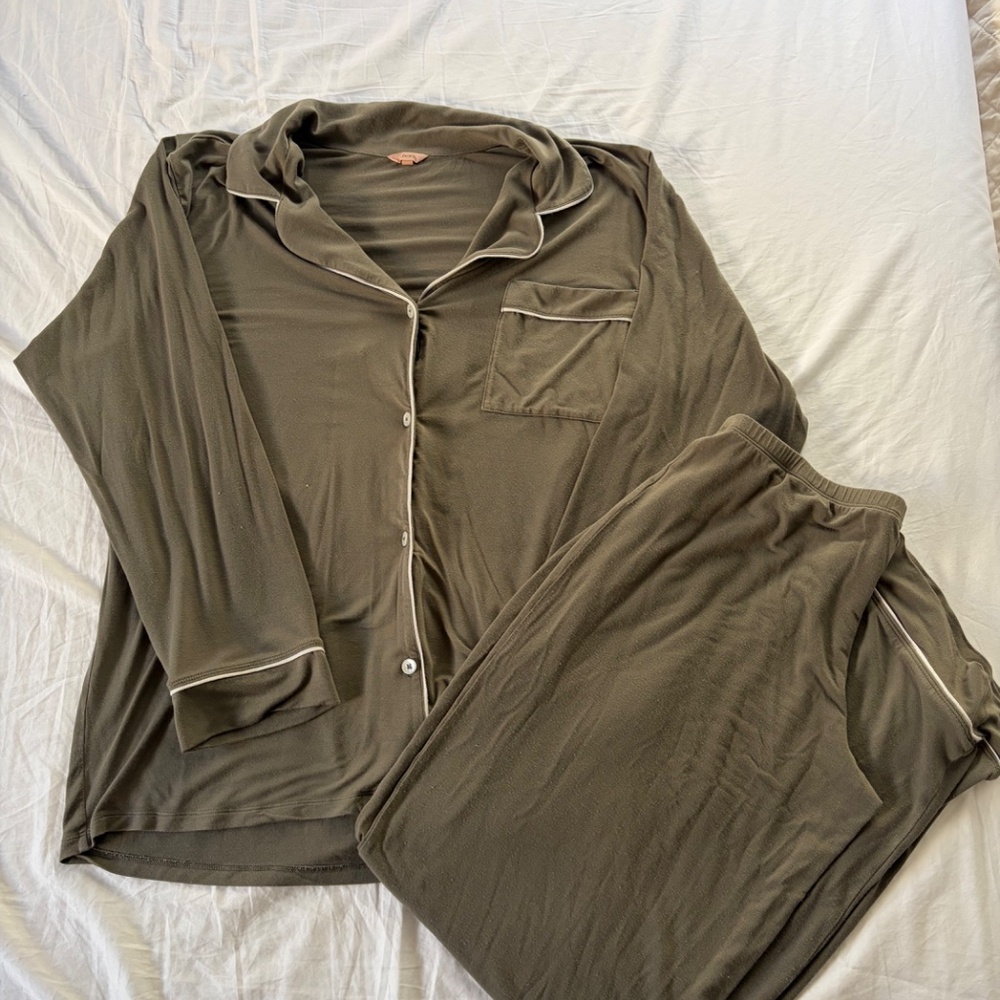 Eberjey Tencel Modal Long PJ Set - Picture 3 of 4